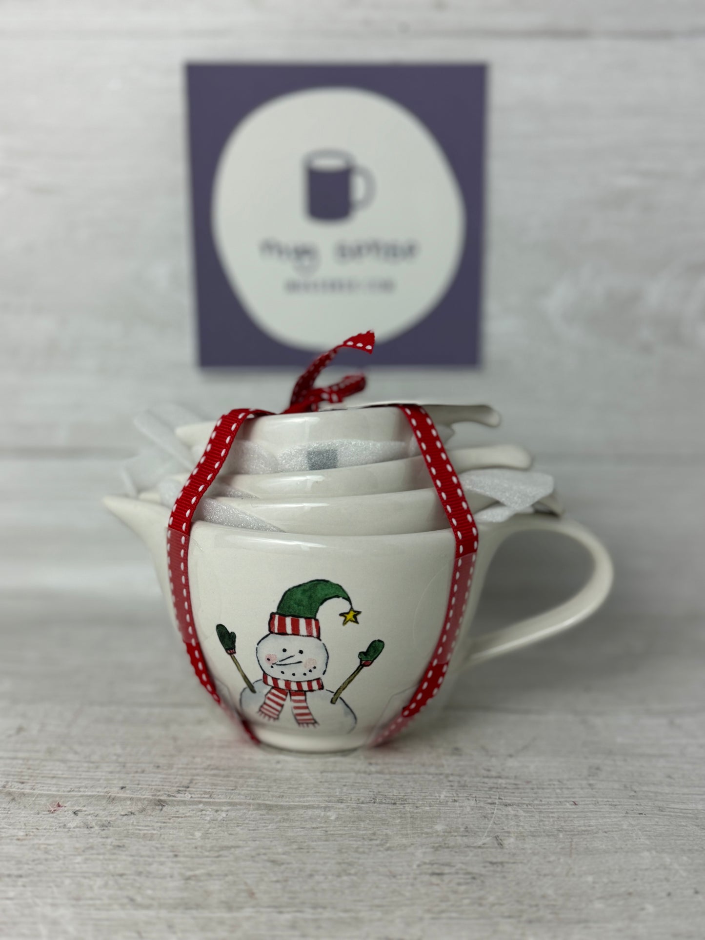 Rae Dunn Snowman Measuring Cups
