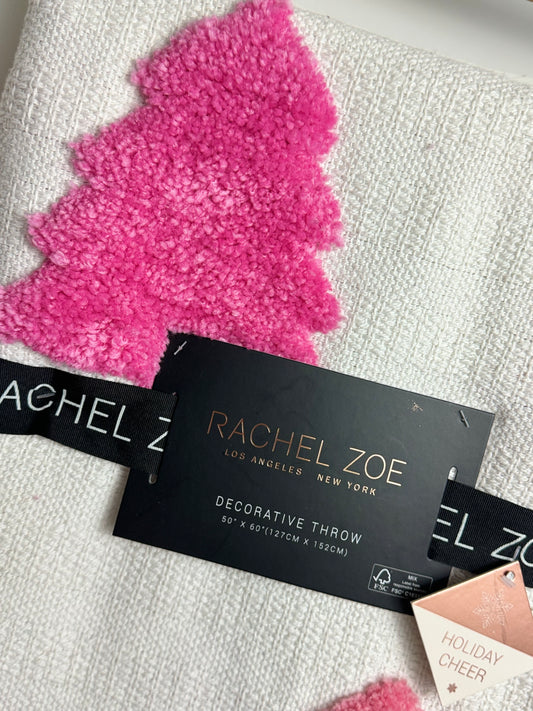 Rachel Zoe Pink Tree Throw Blanket