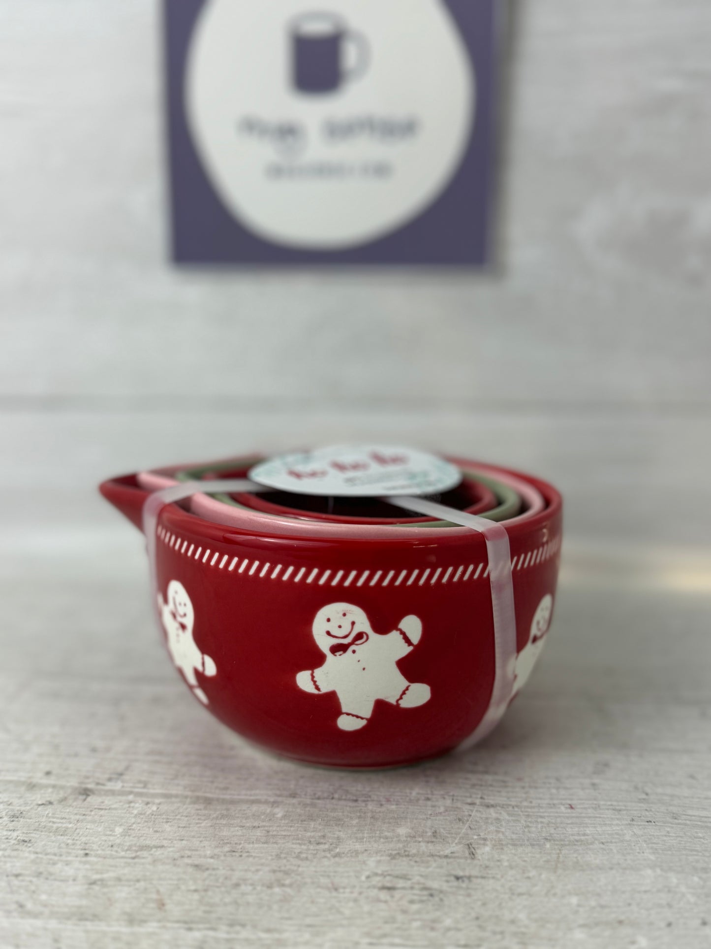 Christmas Multi Colored Measuring Cup Set
