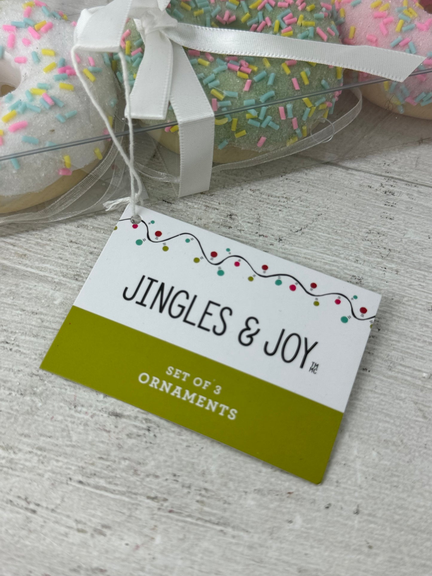 Jingles & Joy Donut Ornaments Set of 3