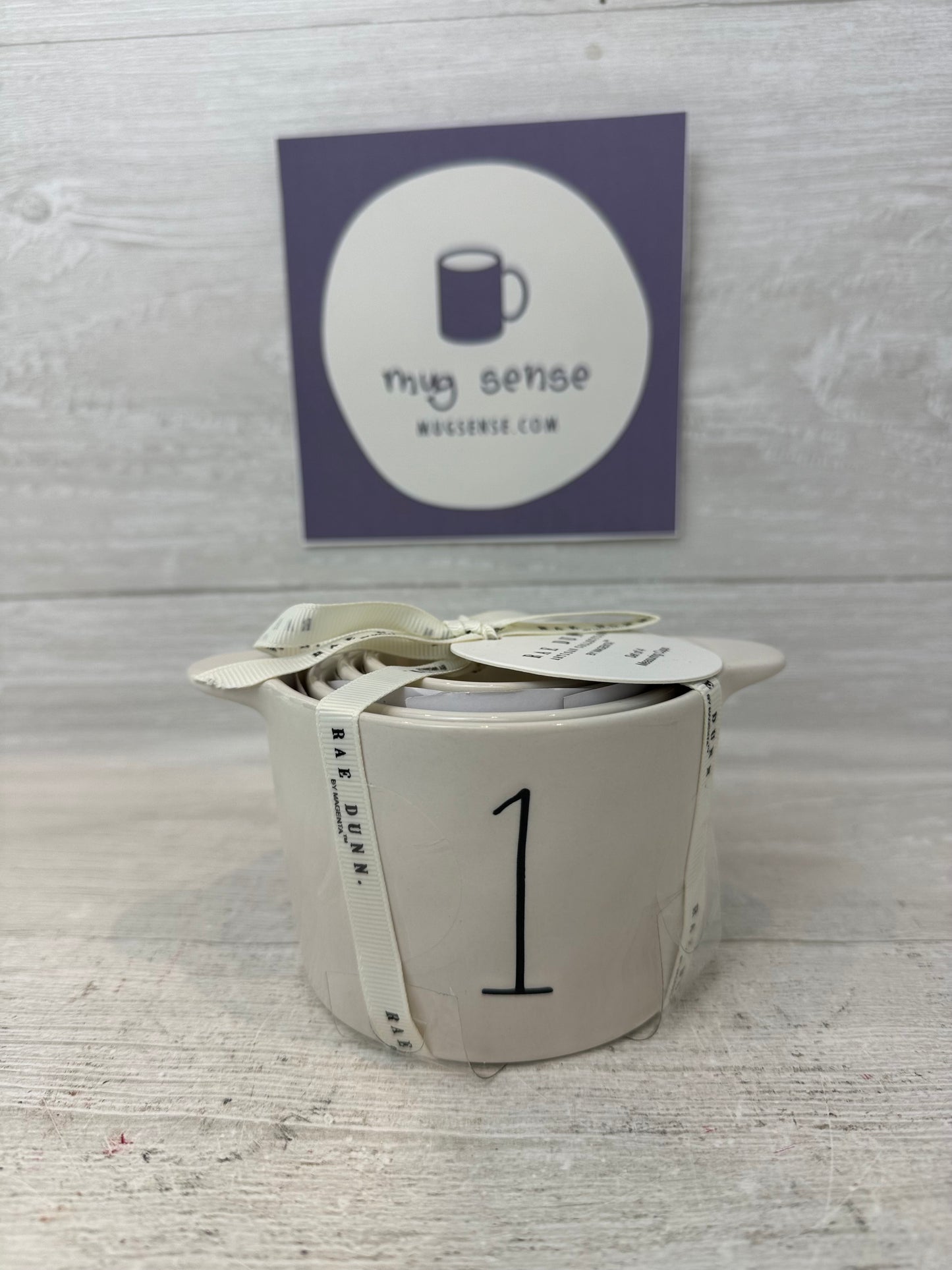 Rae Dunn White Bucket Measuring Cup Set