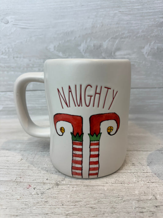 Rae Dunn Naughty, Nice Elf Feet Mug