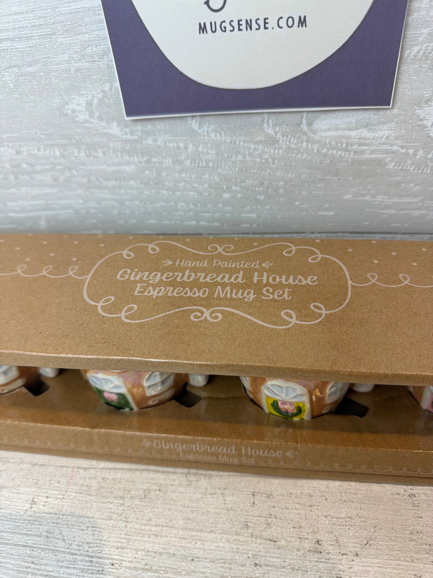 10 Strawberry Street Gingerbread House Expresso Mini Mug Set