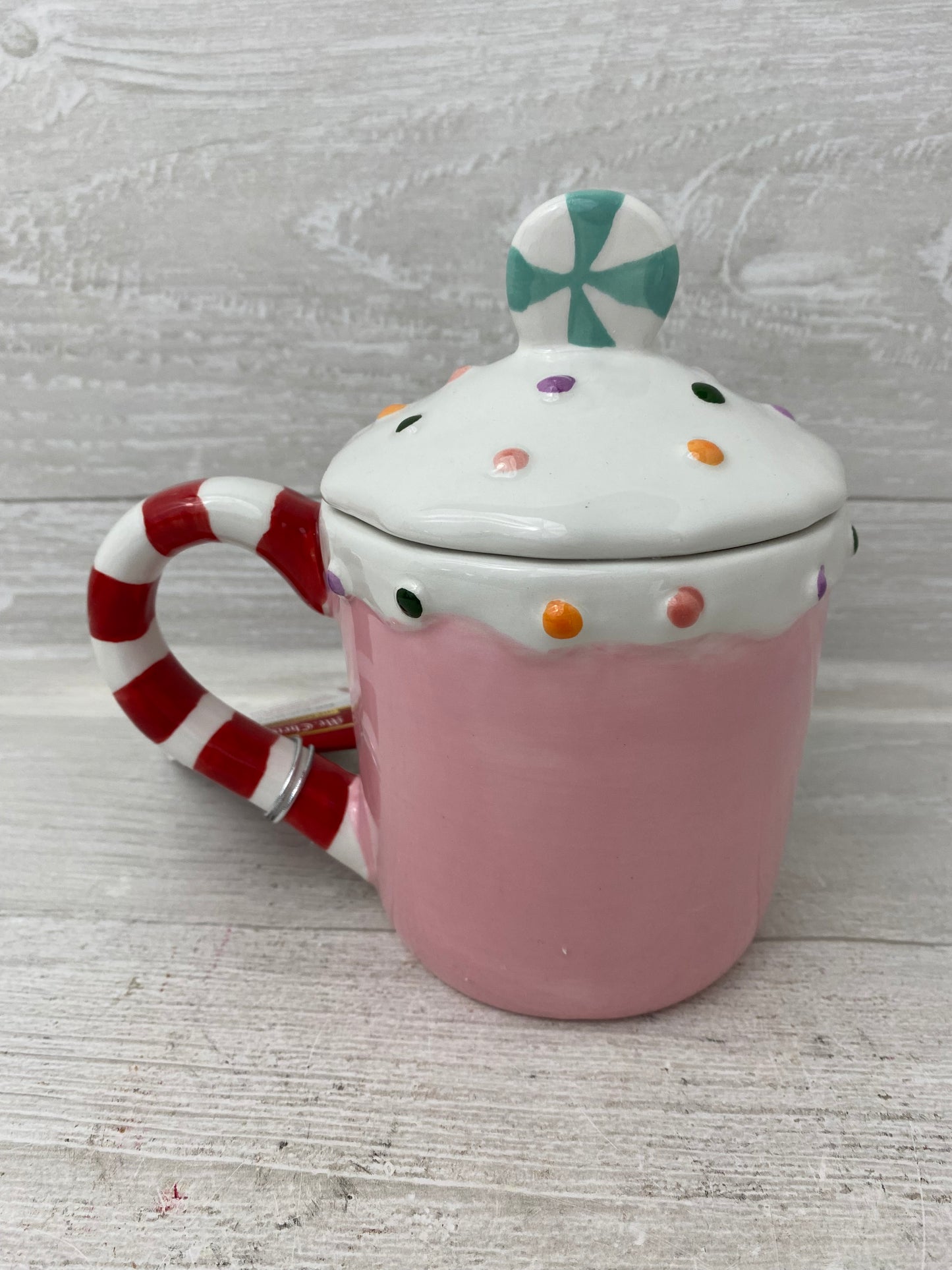 Mr. Christmas Pink Gingerbread House Mug