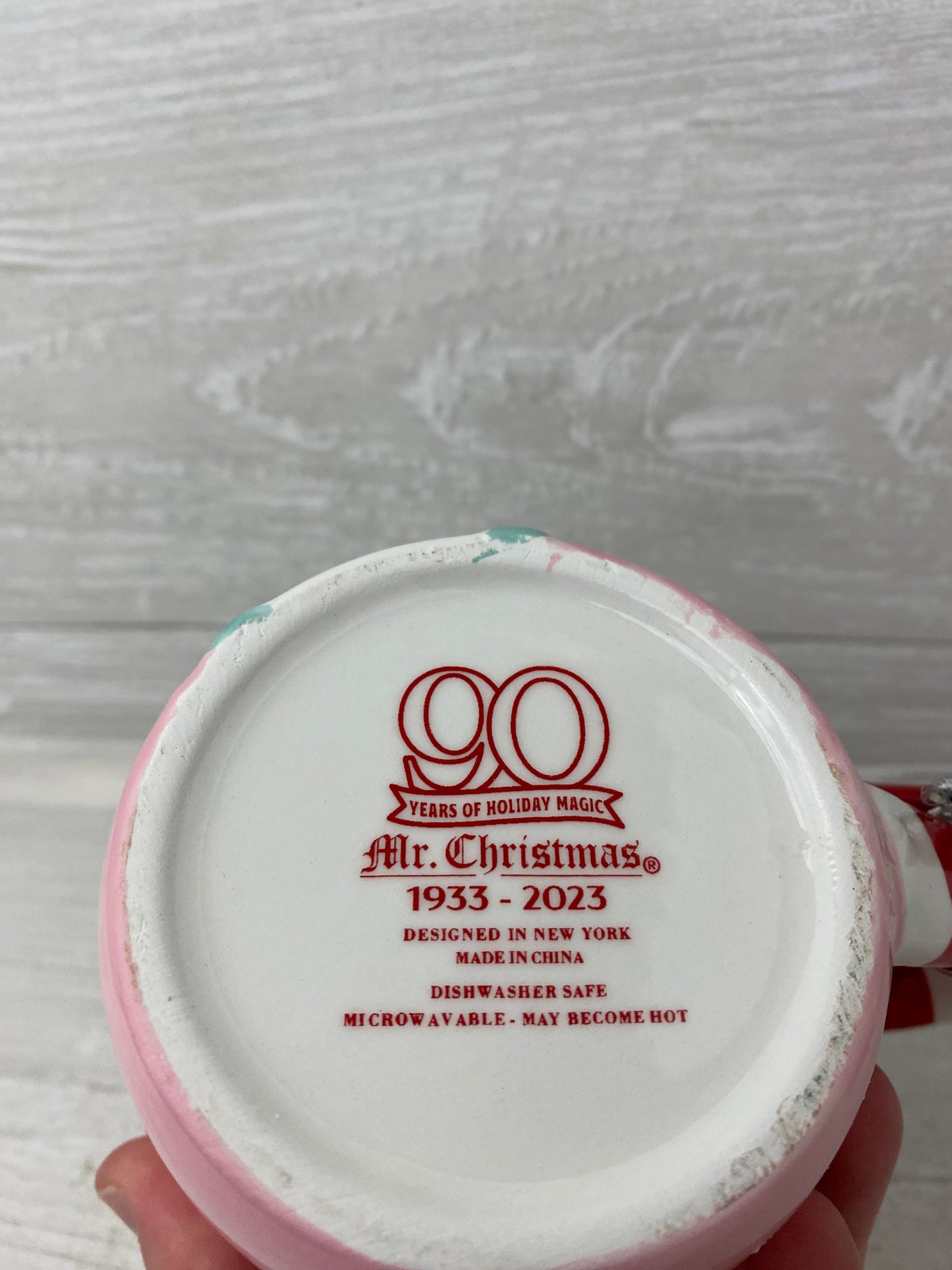 Mr. Christmas Pink Gingerbread House Mug