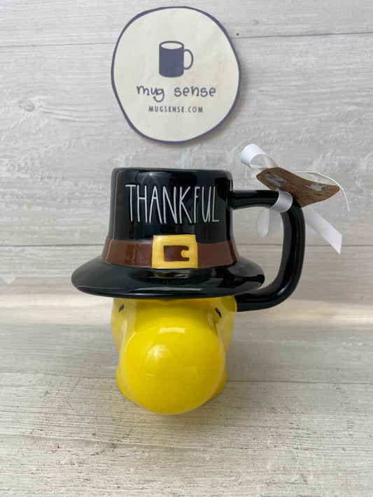 Rae Dunn Peanuts Thankful Woodstock Mug