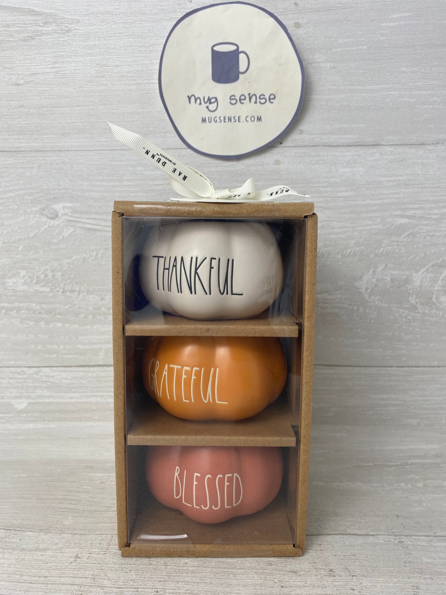 Rae Dunn Thankful/Grateful/Blessed Pumpkin Ramekins