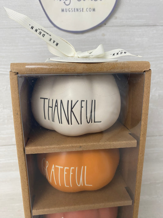 Rae Dunn Thankful/Grateful/Blessed Pumpkin Ramekins