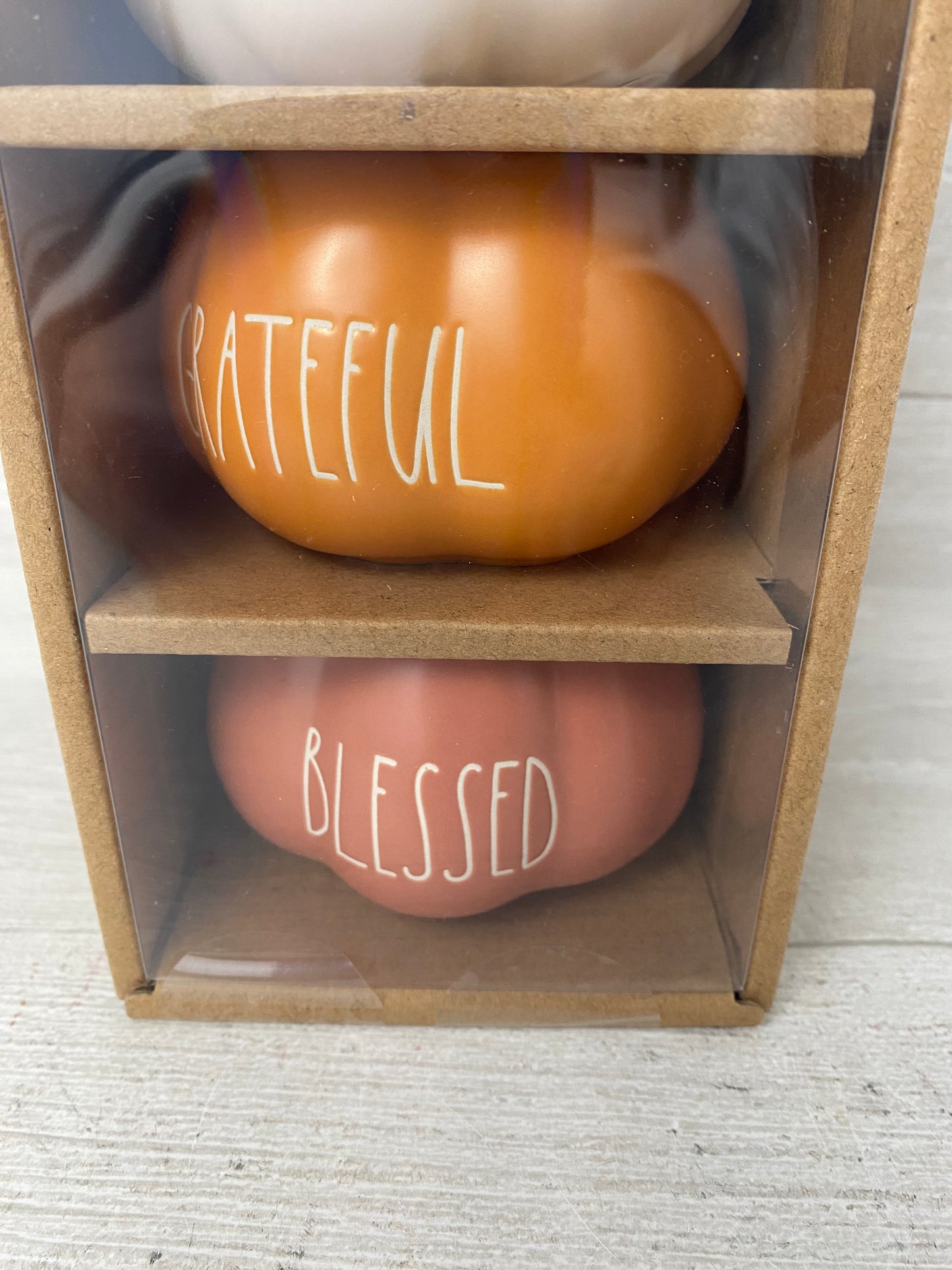 Rae Dunn Thankful/Grateful/Blessed Pumpkin Ramekins