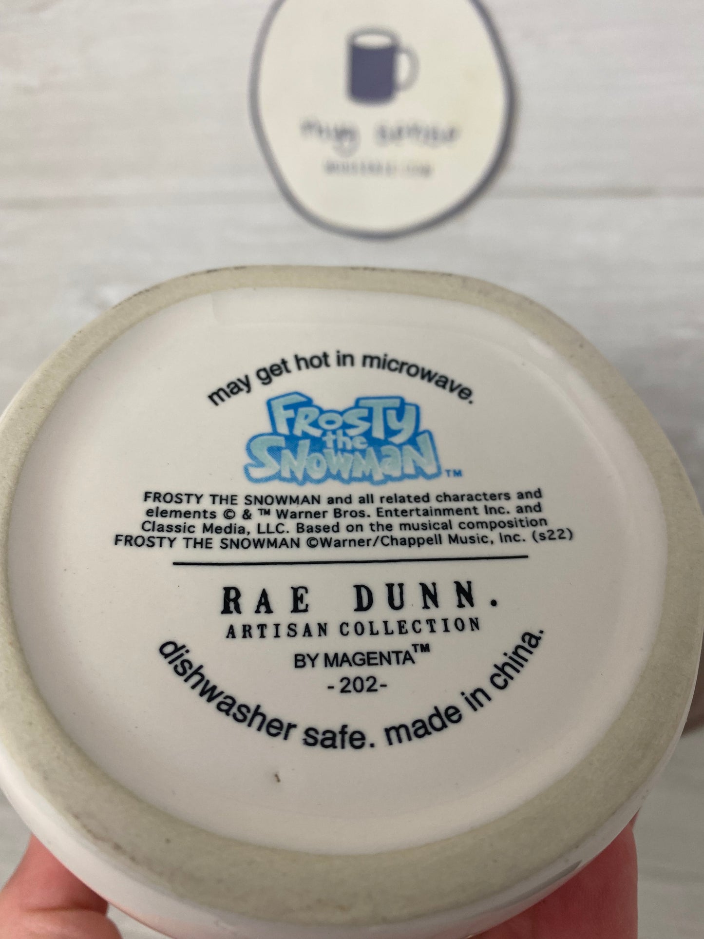 Rae Dunn Frosty The Snowman Topper Mug
