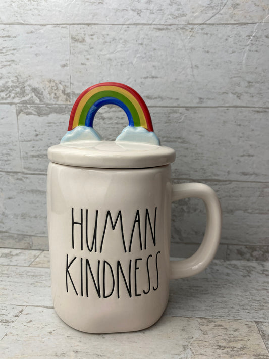 Rae Dunn Human Kindness Mug And Topper Set