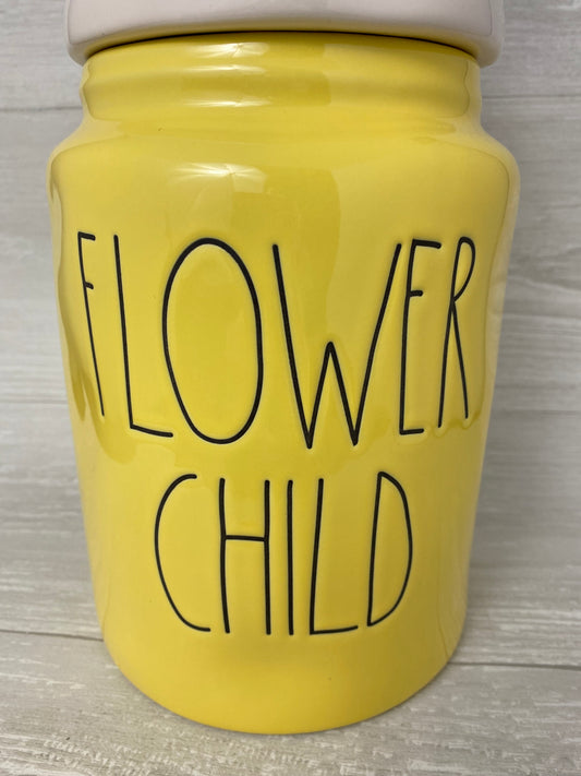 Rae Dunn Flower Child Bunny Topper Canister