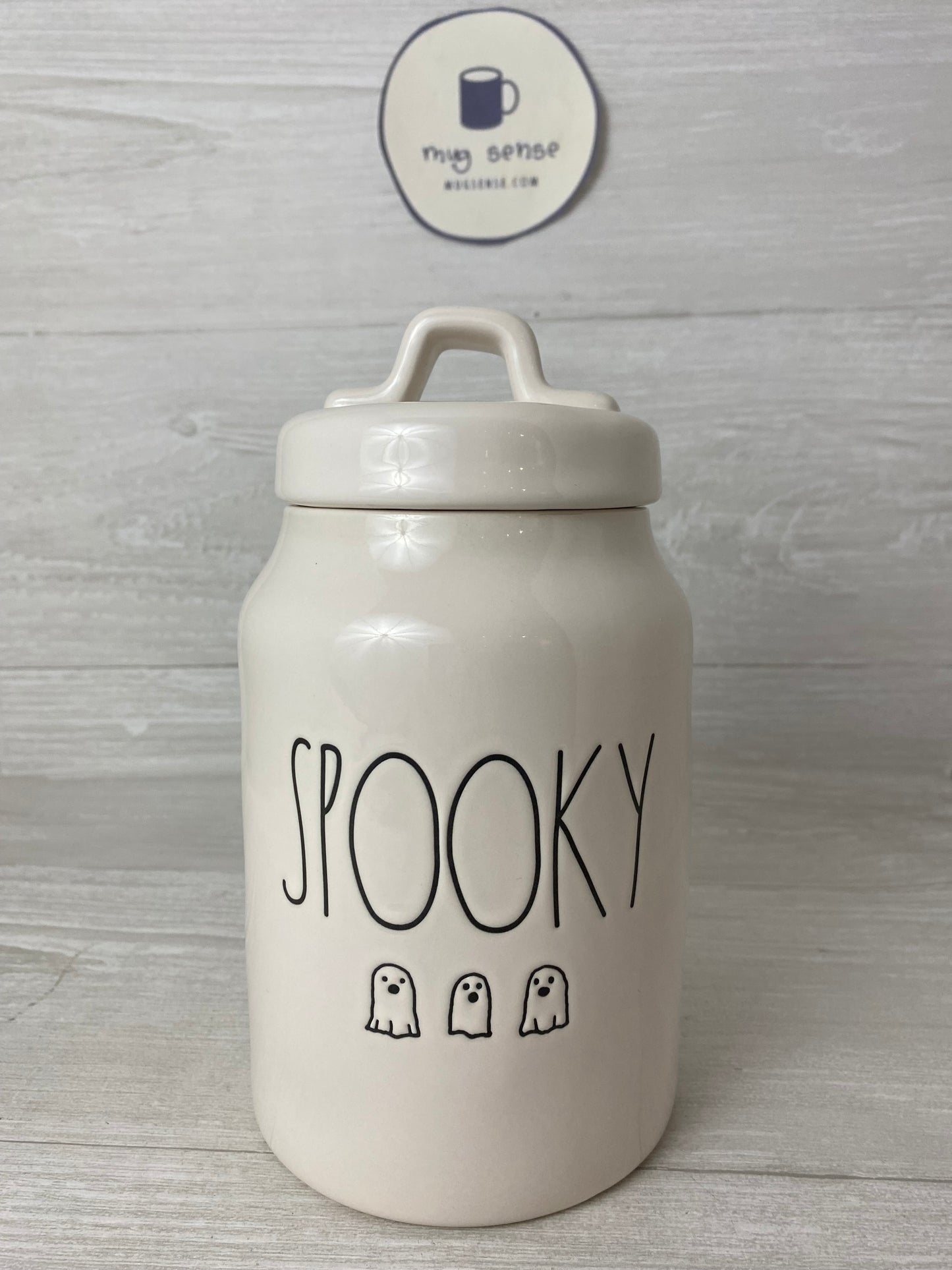 Rae Dunn Spooky Ghost Canister (White)