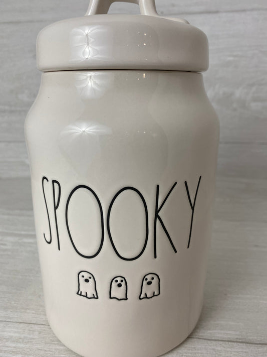 Rae Dunn Spooky Ghost Canister (White)