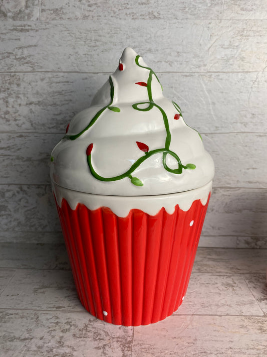 10 Strawberry Street Cupcake Christmas Canisters