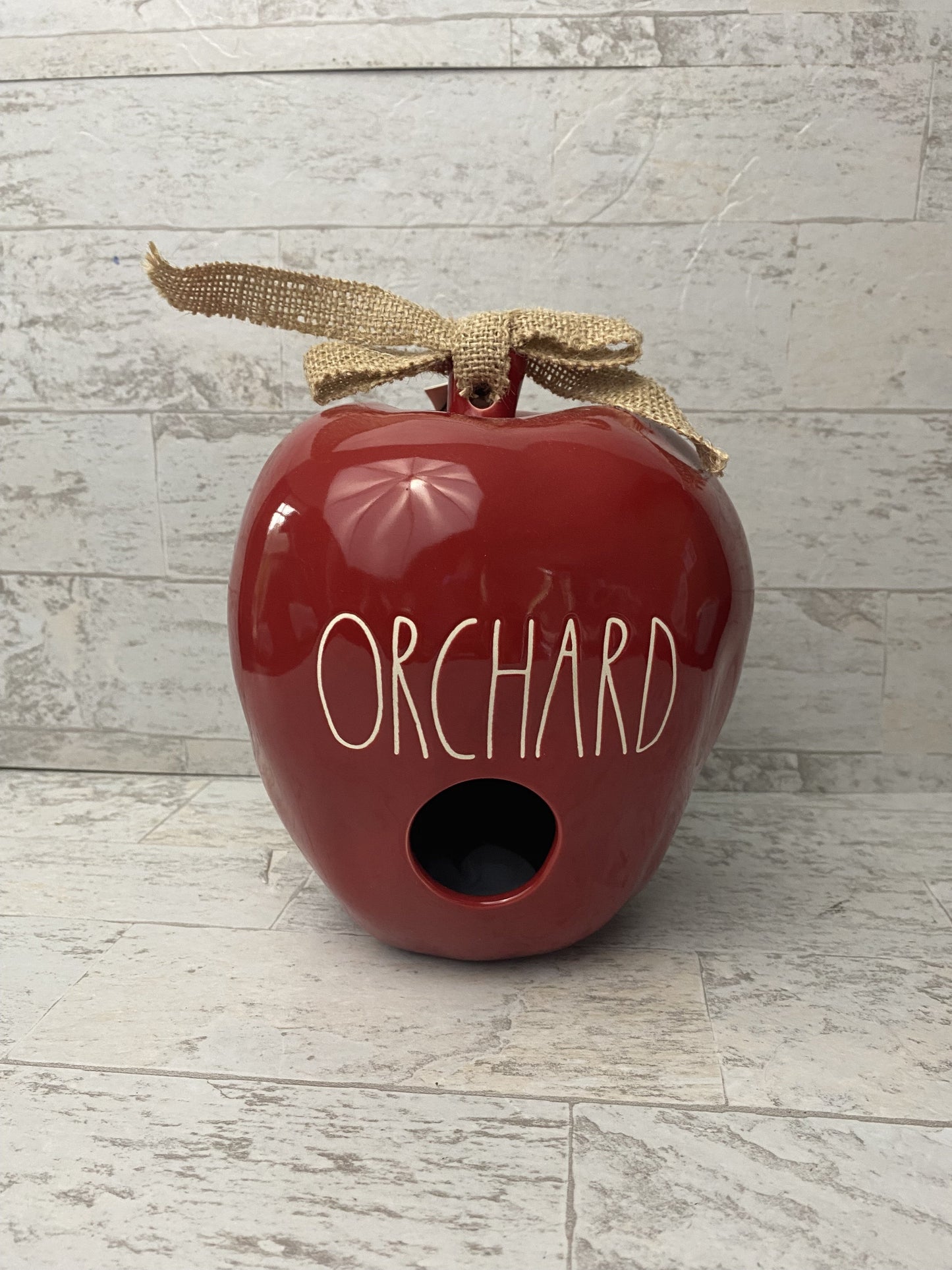 Rae Dunn Orchard Red Apple Birdhouse