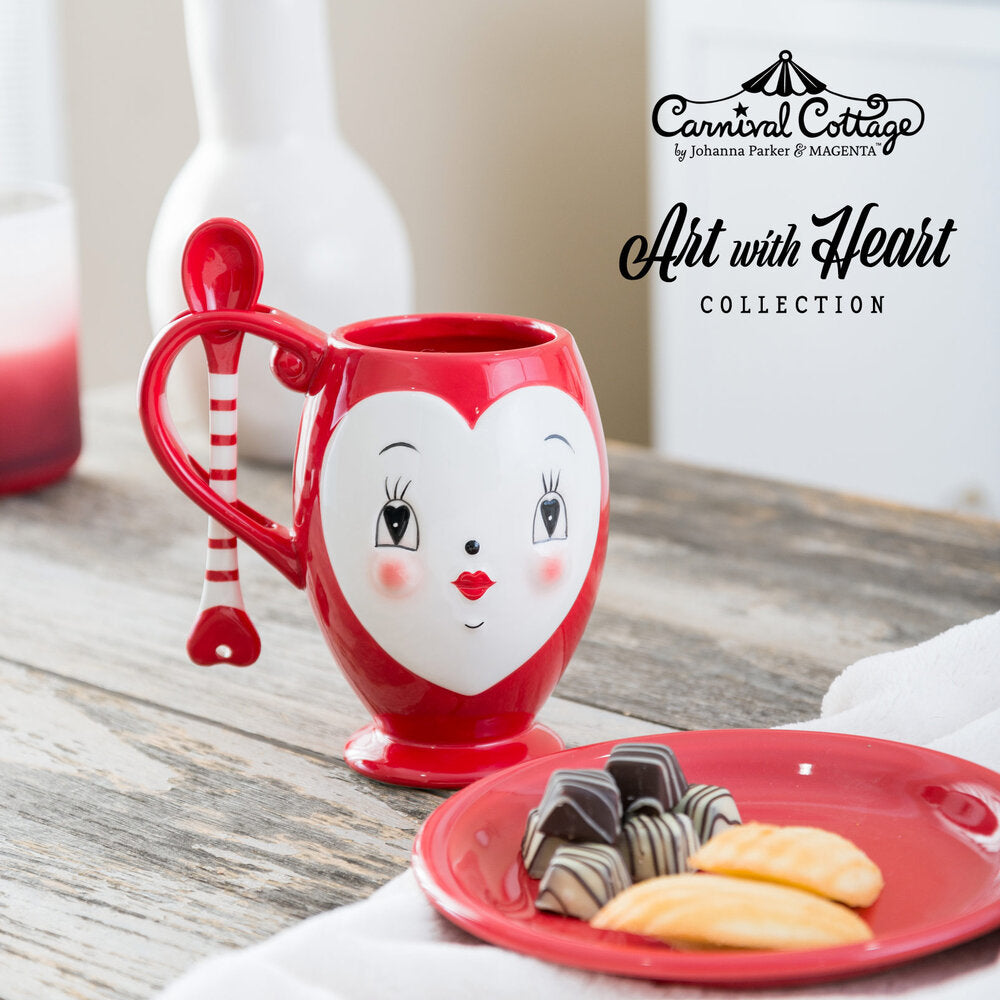 Johanna Parker Queen Of Hearts Mug & Spoon Set