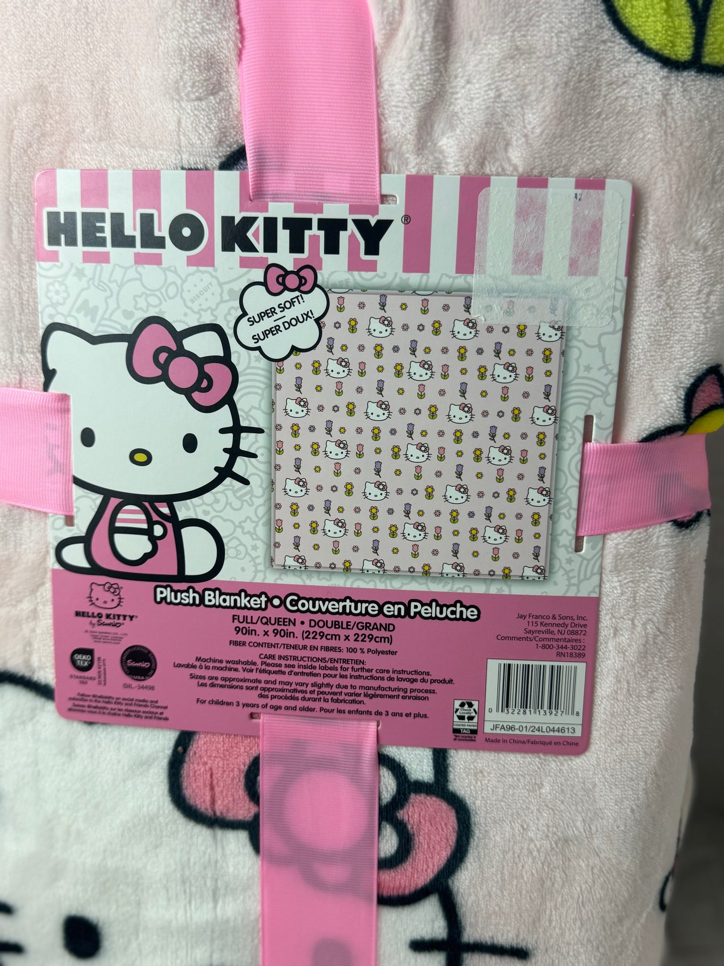 Hello Kitty Pink Tulip Full/Queen Blanket