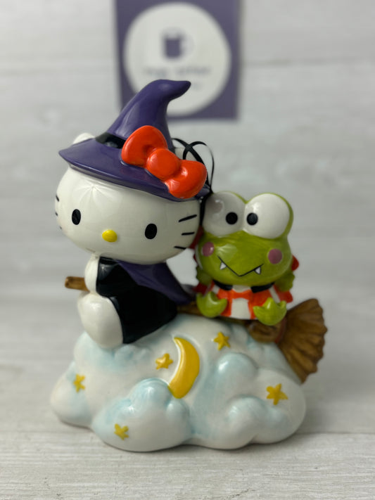 Blue Sky Hello Kitty Witch and Frog Figurine