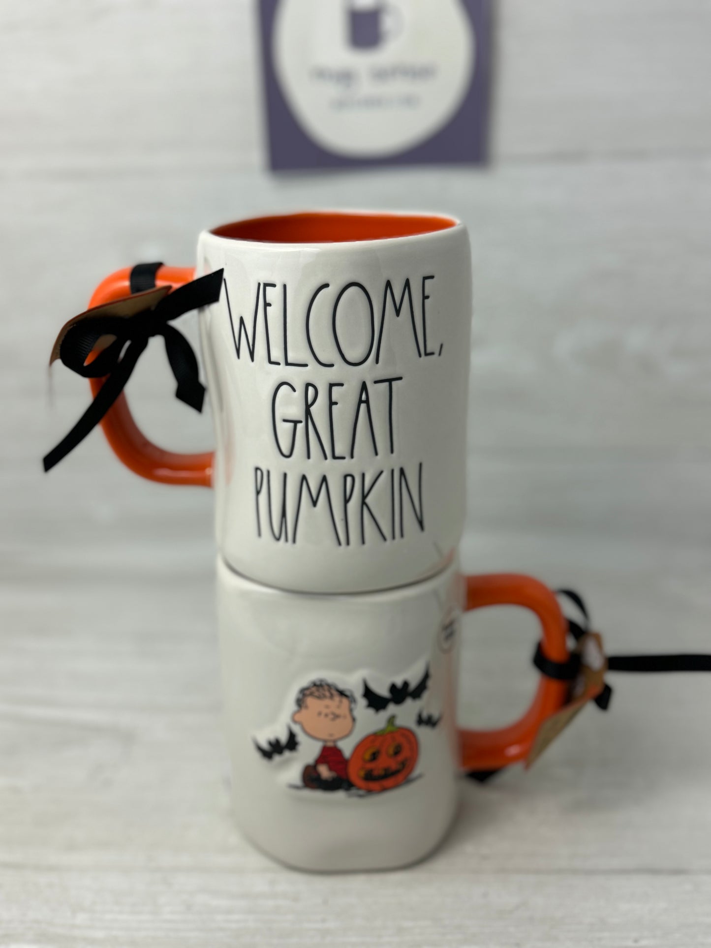 Rae Dunn Peanuts Welcome Great Pumpkin Mug