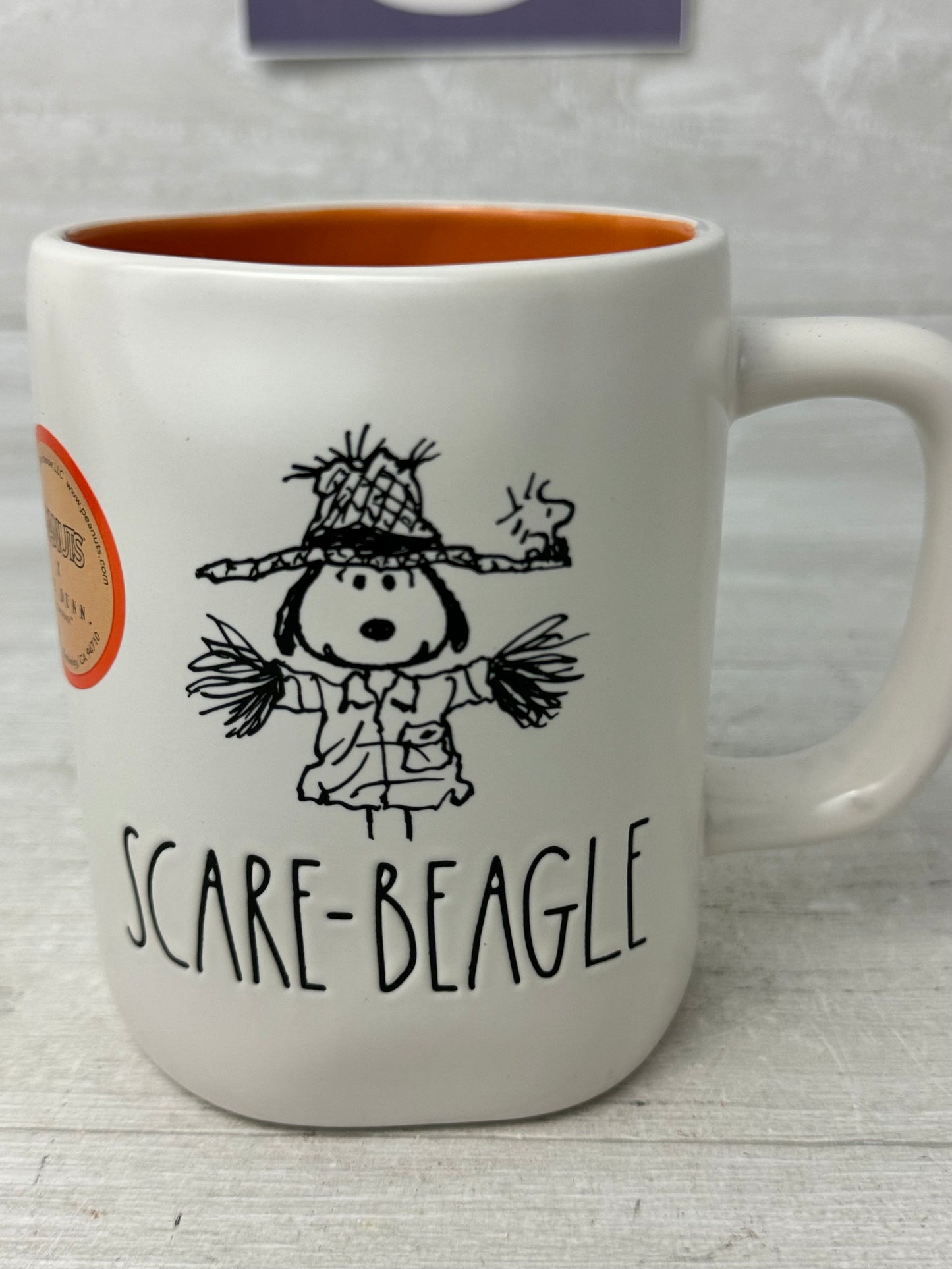 Rae Dunn Peanuts Scare Beagle Mug