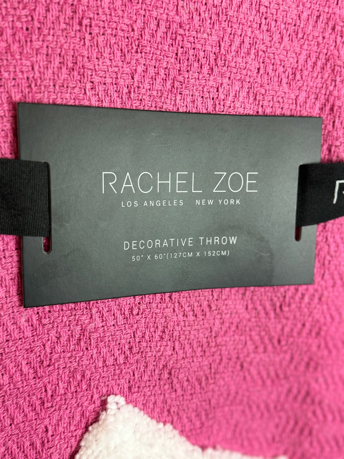 Rachel Zoe Pink Ghost Throw Blanket