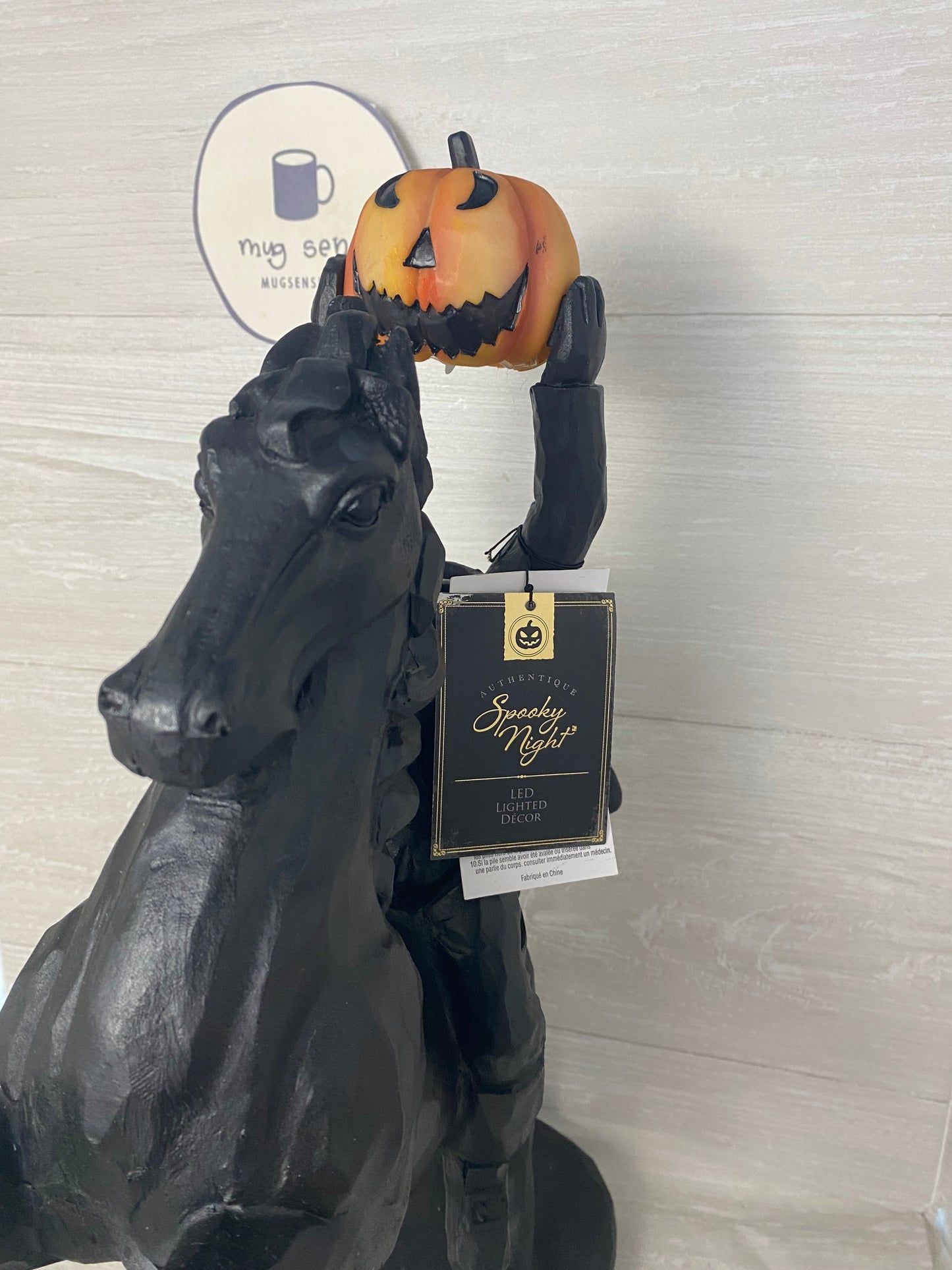 Headless Horseman Statue with Light Up Pumpkin