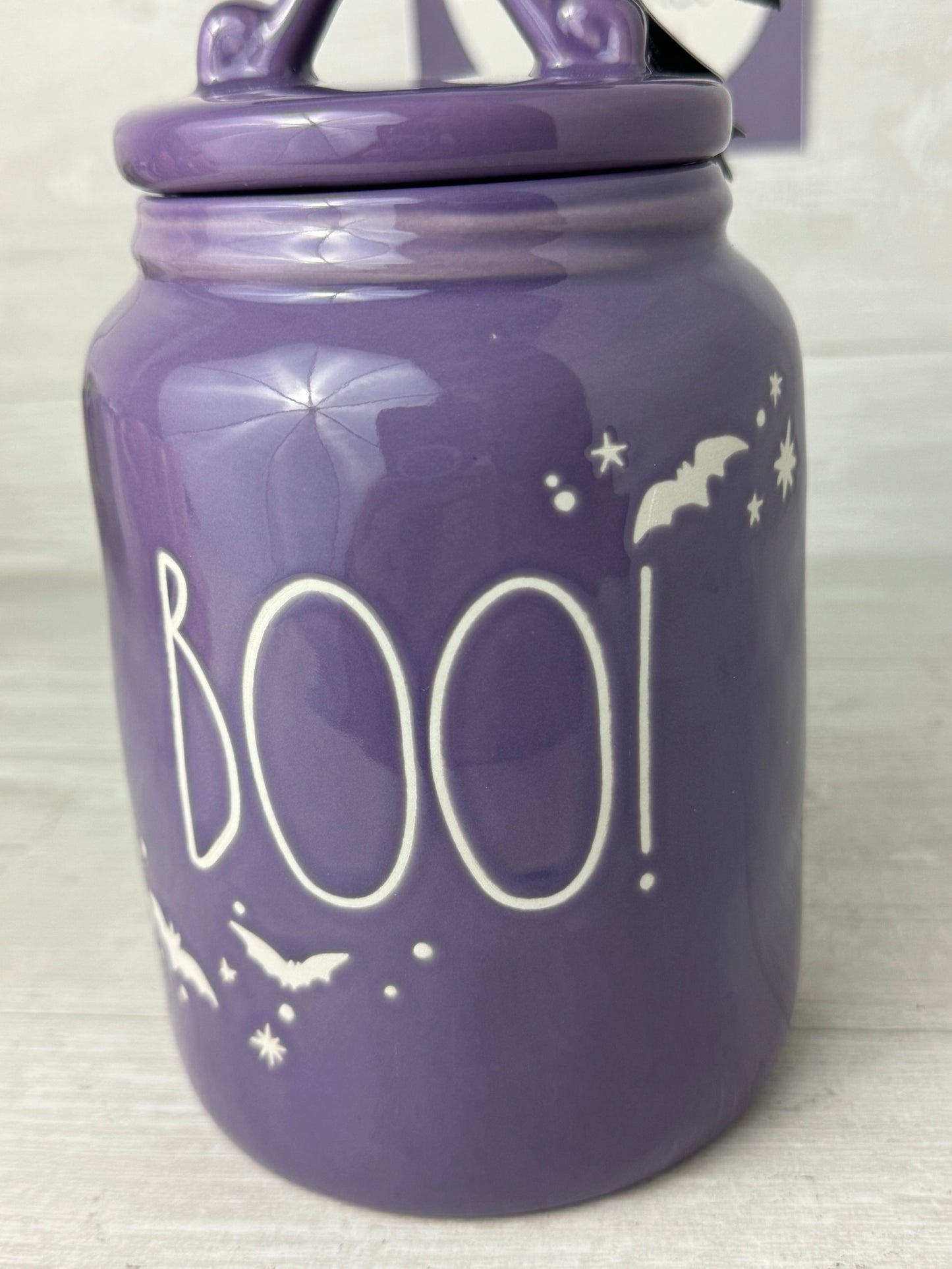 Rae Dunn Purple Boo Baby Canister