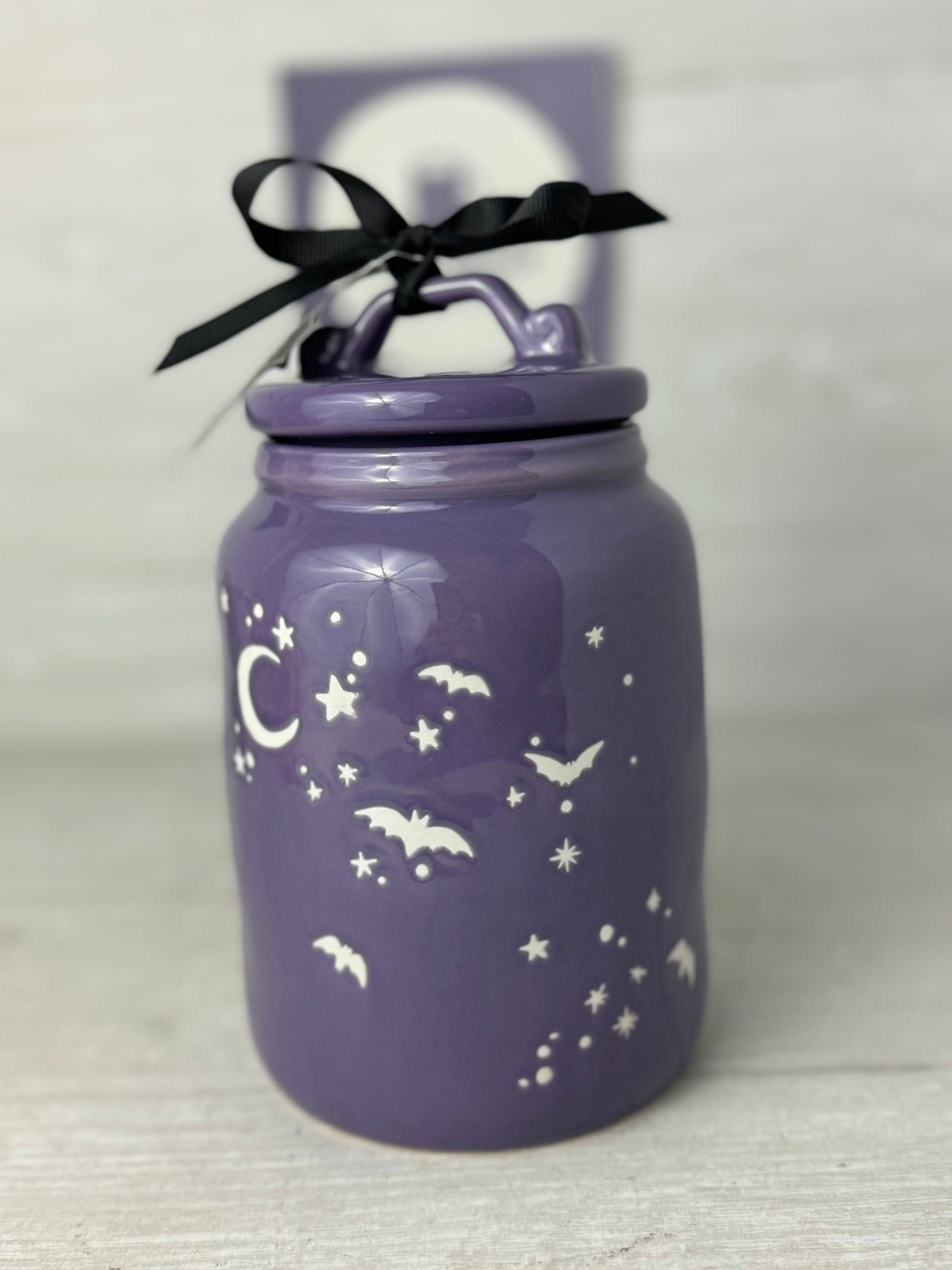 Rae Dunn Purple Boo Baby Canister