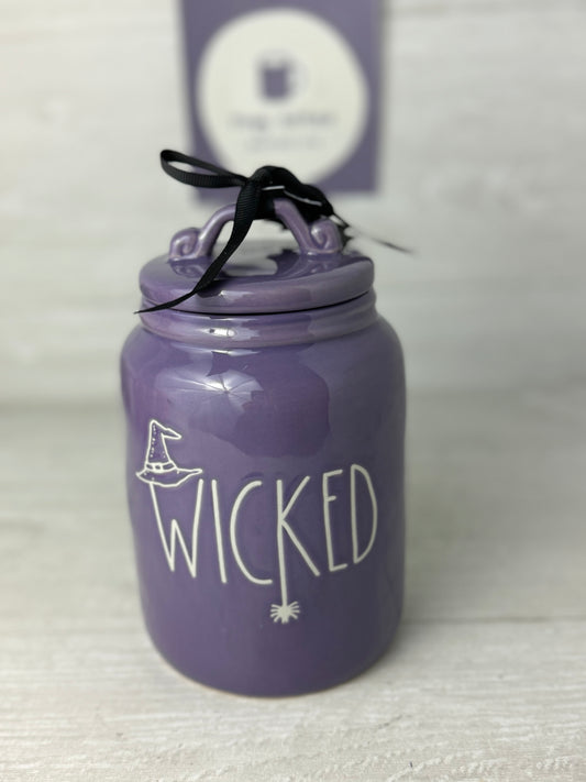 Rae Dunn Purple Wicked Baby Canister