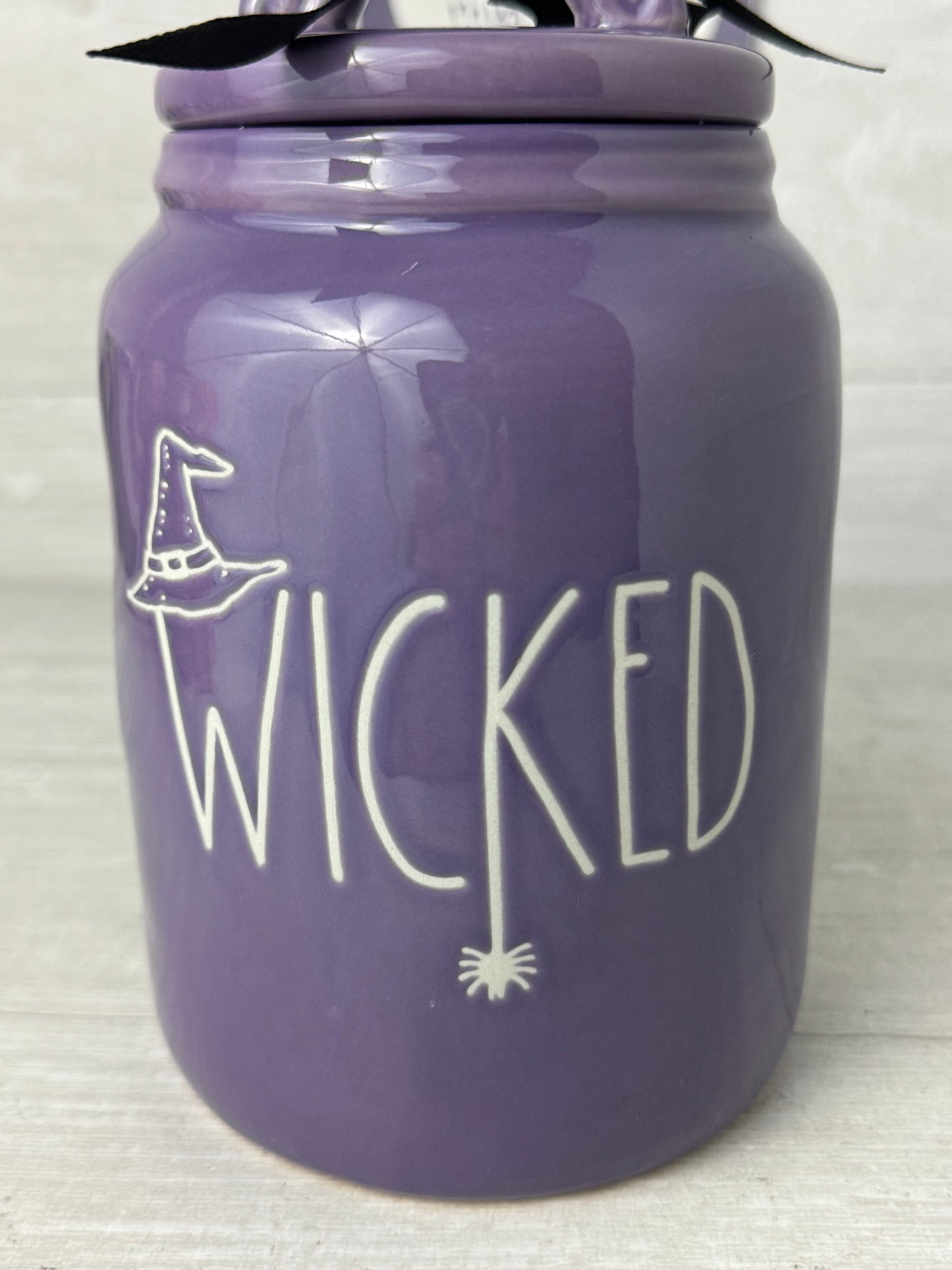 Rae Dunn Purple Wicked Baby Canister