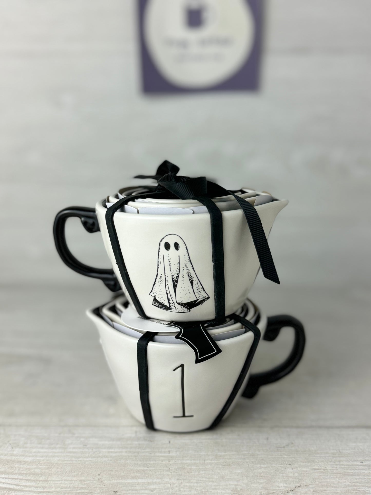 Rae Dunn Ghost Measuring Cups