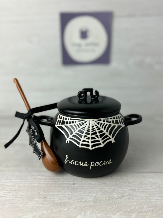 Rae Dunn Hocus Pocus Small Cauldron With Spoon