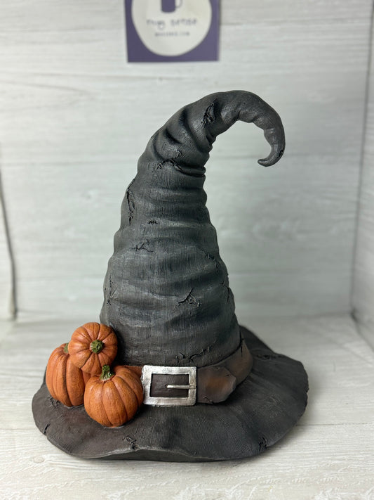 Witches Hat With Pumpkins Halloween Decor