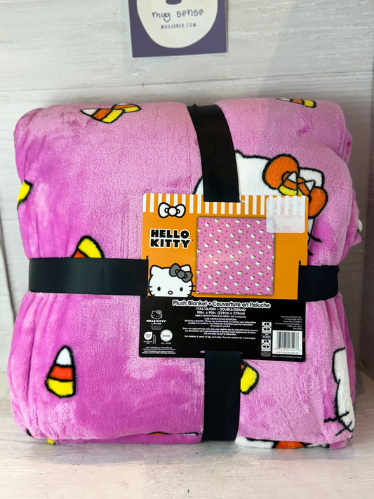 Hello Kitty Halloween Candy Corn Full/Queen Blanket