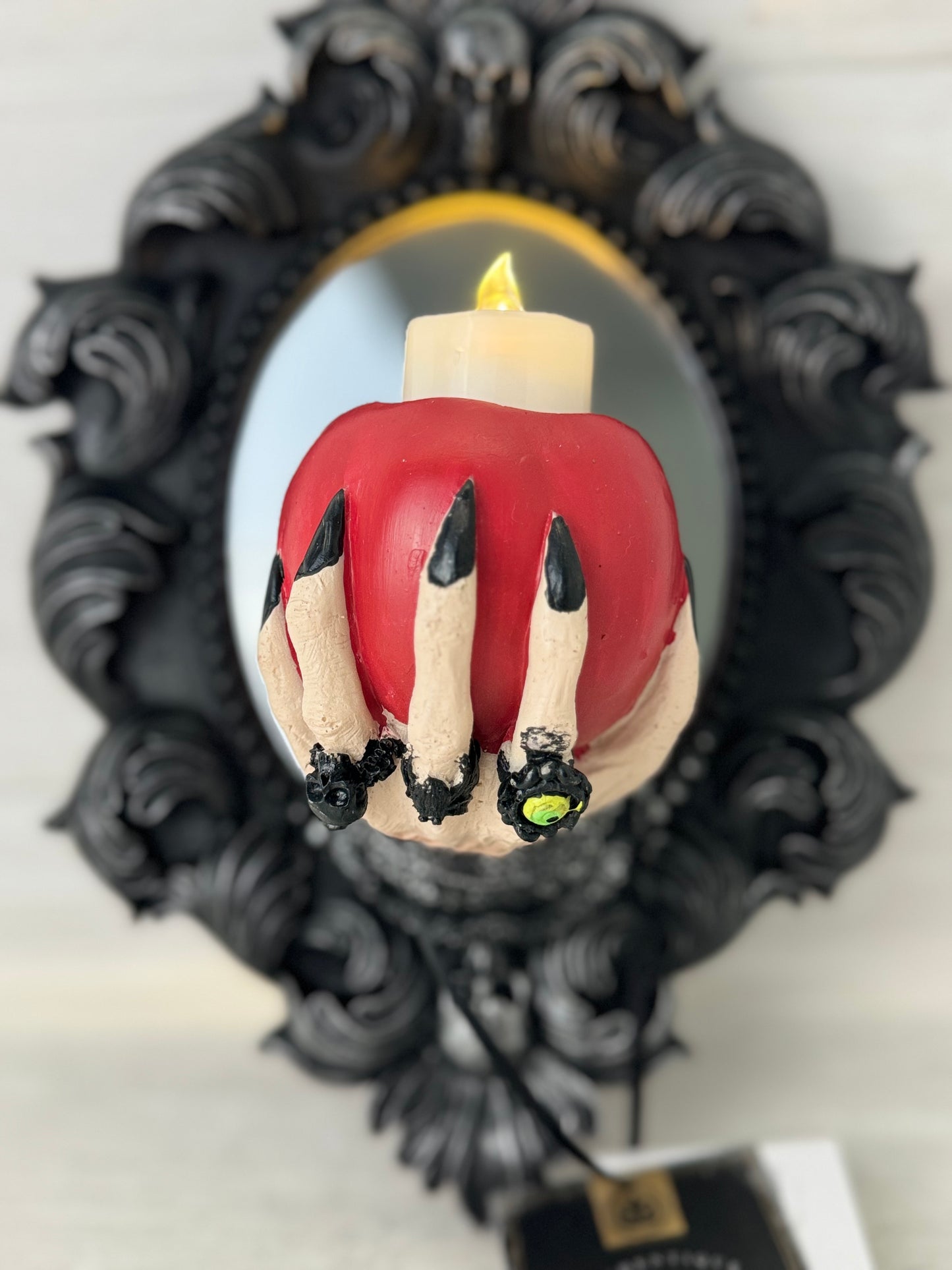 Wicked Witch Hand w/ Poison Apple Mirror