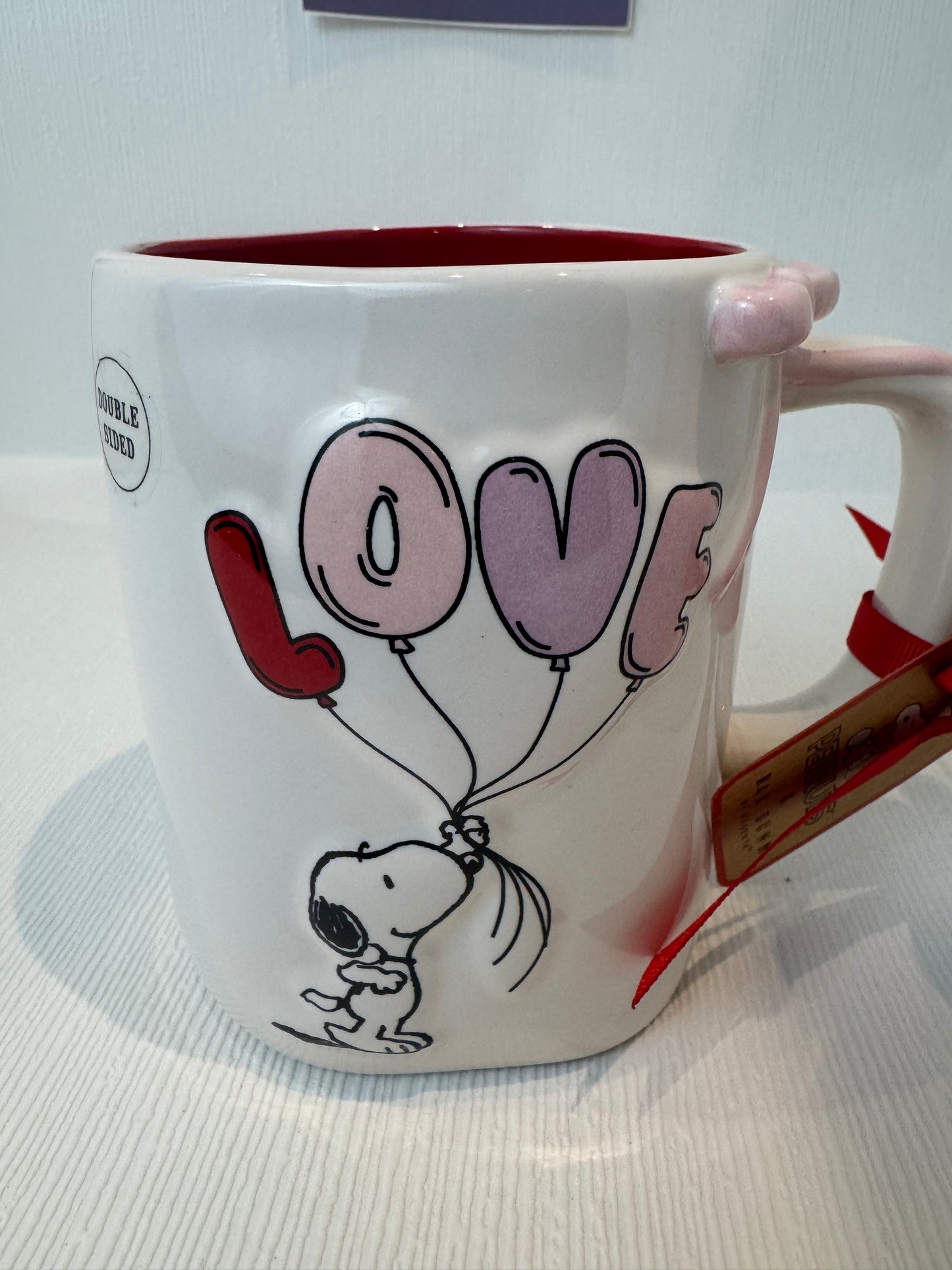 Rae Dunn Peanuts made With Love Snoopy Mug