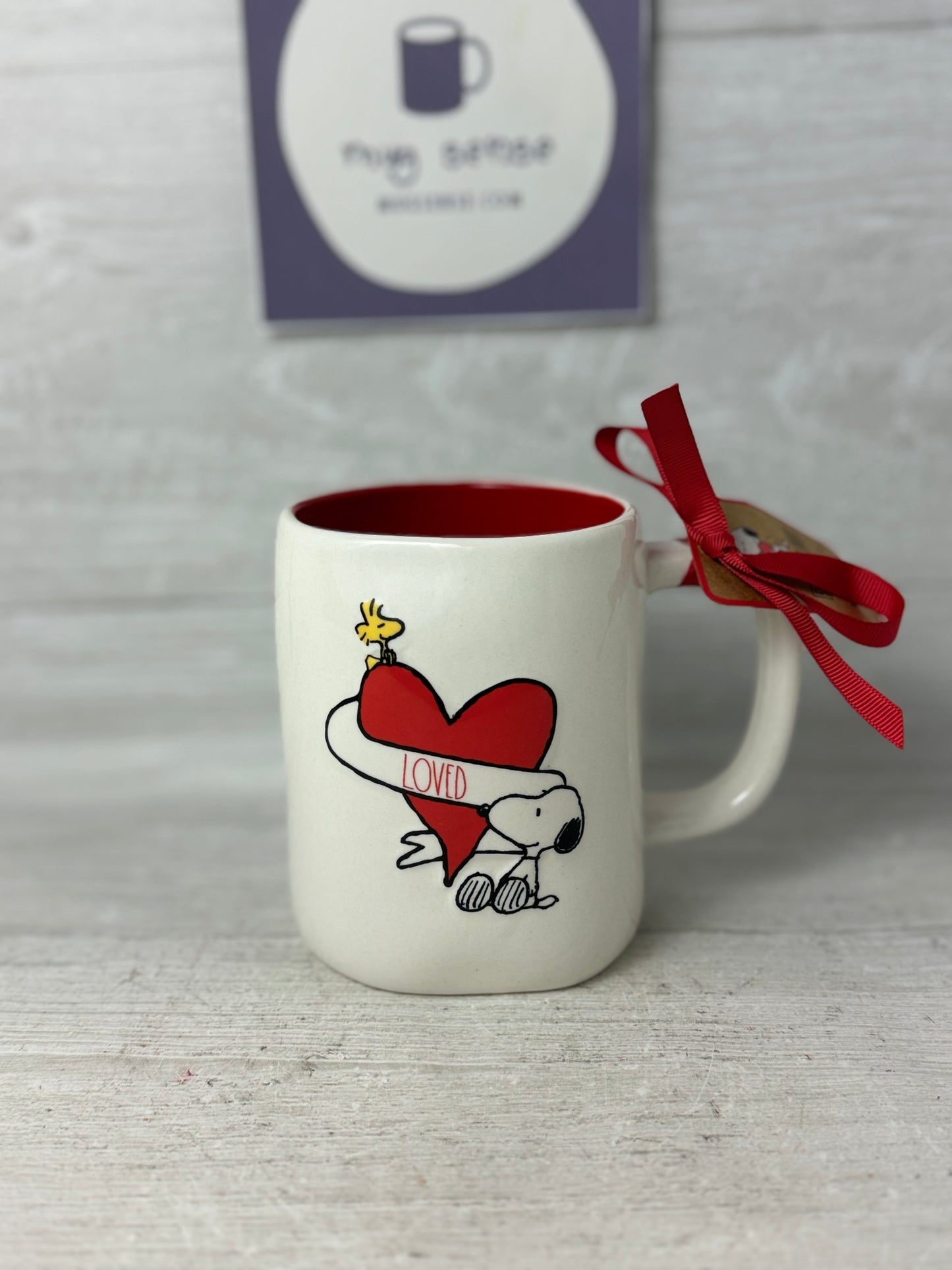 Rae Dunn Peanuts Loved Snoopy Mug