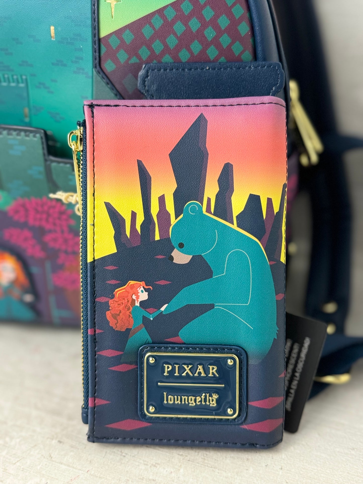 Disney LoungeFly Brave Mini Backpack & Wallet Set