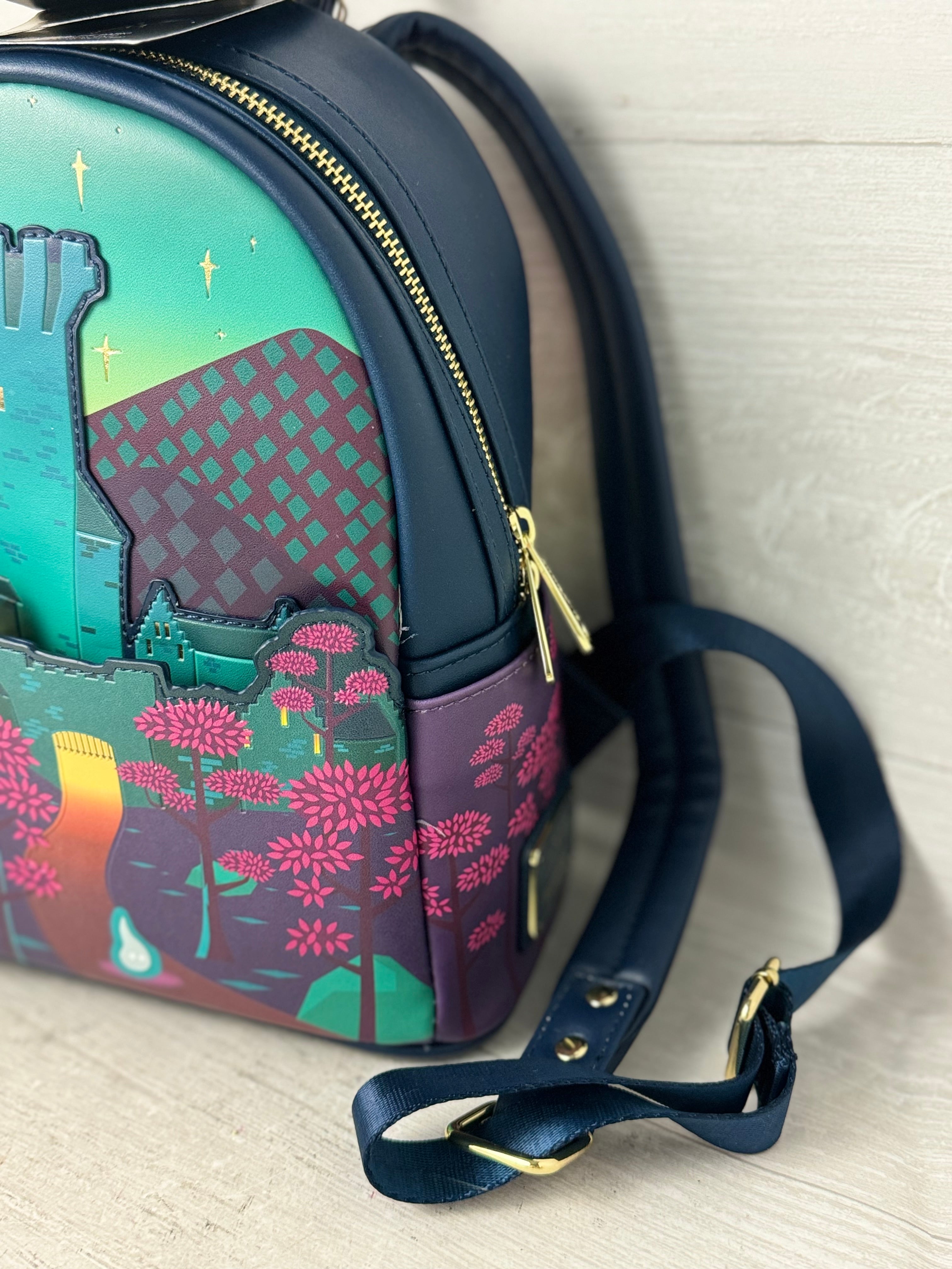 Disney LoungeFly Brave Mini Backpack Wallet Set