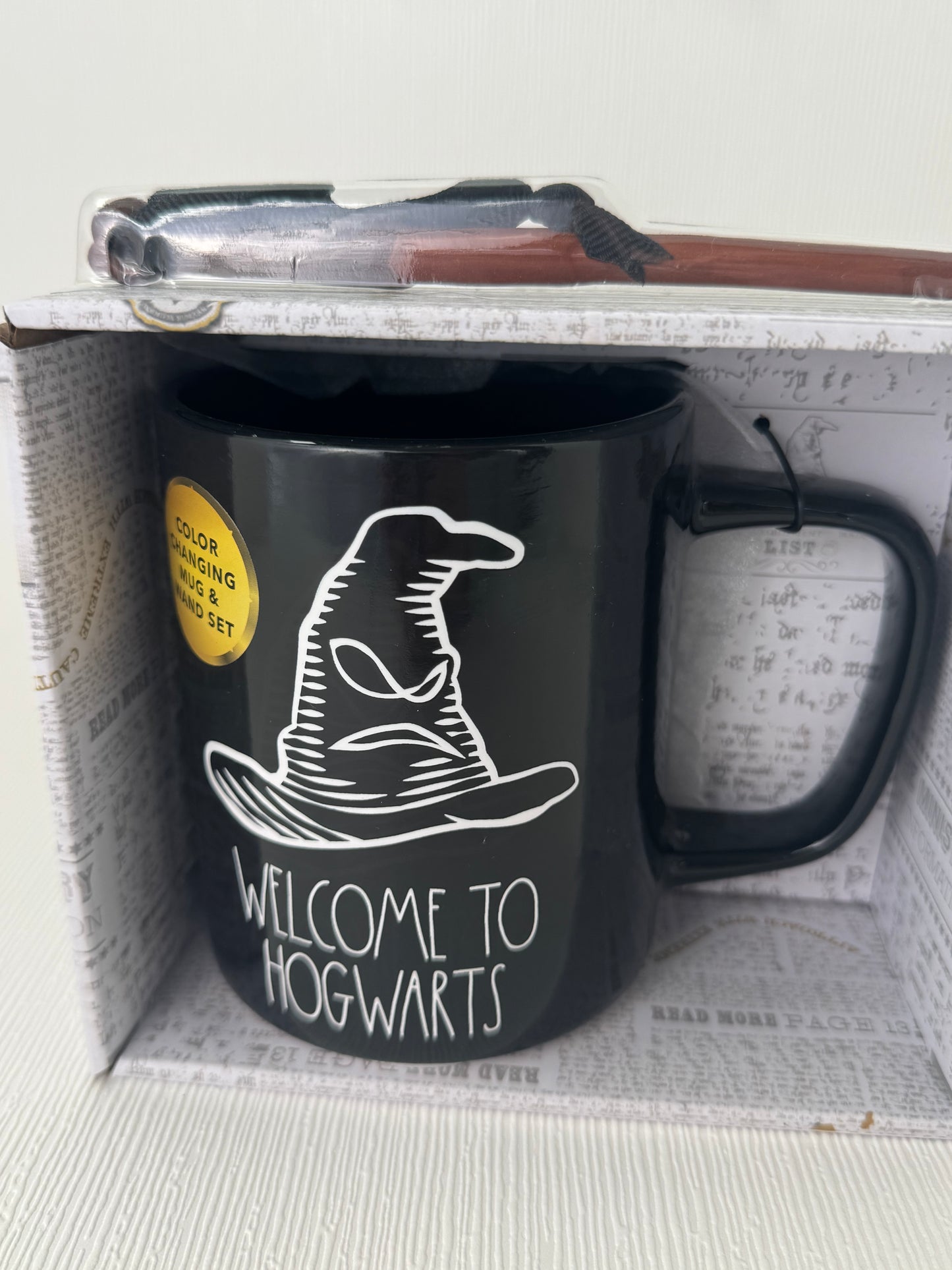 Rae Dunn Harry Potter Welcome To Hogwarts Color Changing Mug Set (Slytherin)