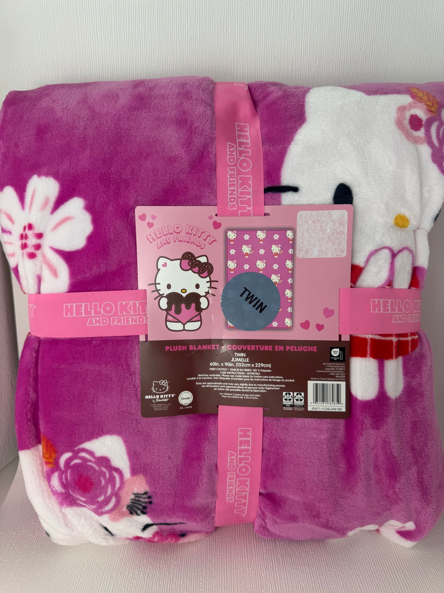 Hello Kitty Orchid Twin Blanket