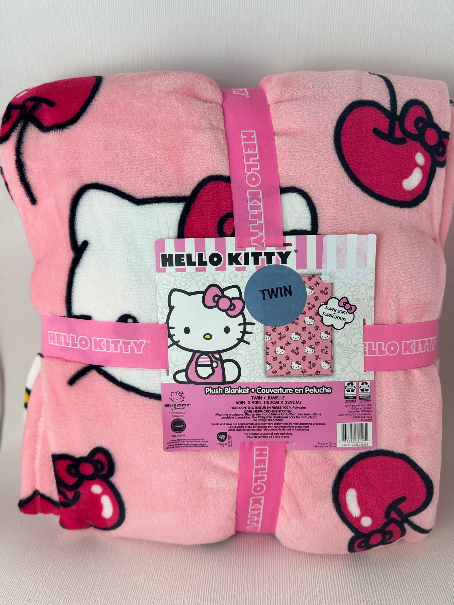 Hello Kitty Cherry Twin Blanket