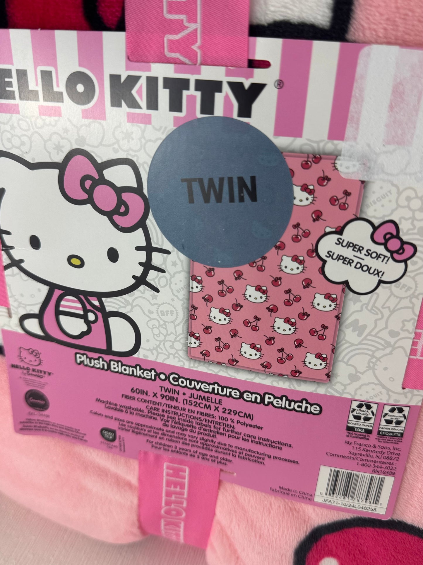 Hello Kitty Cherry Twin Blanket