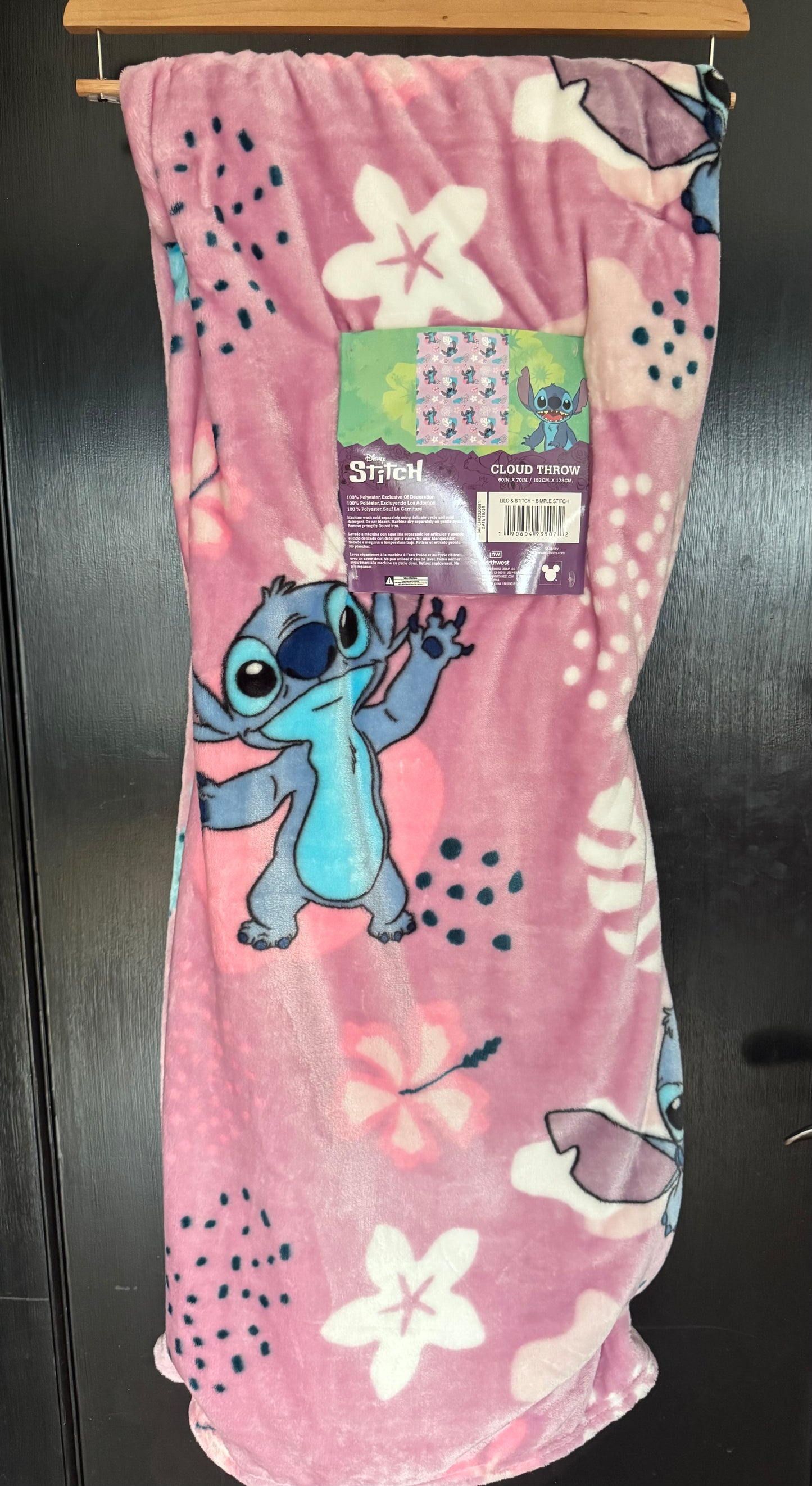 Disney's Stitch Violet Lilac Throw Blanket