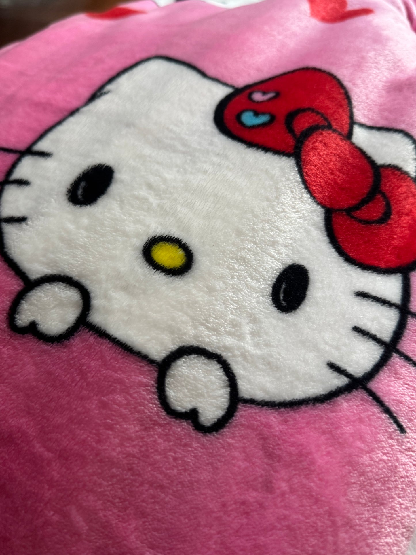 Hello Kitty Pink Heart Throw Blanket