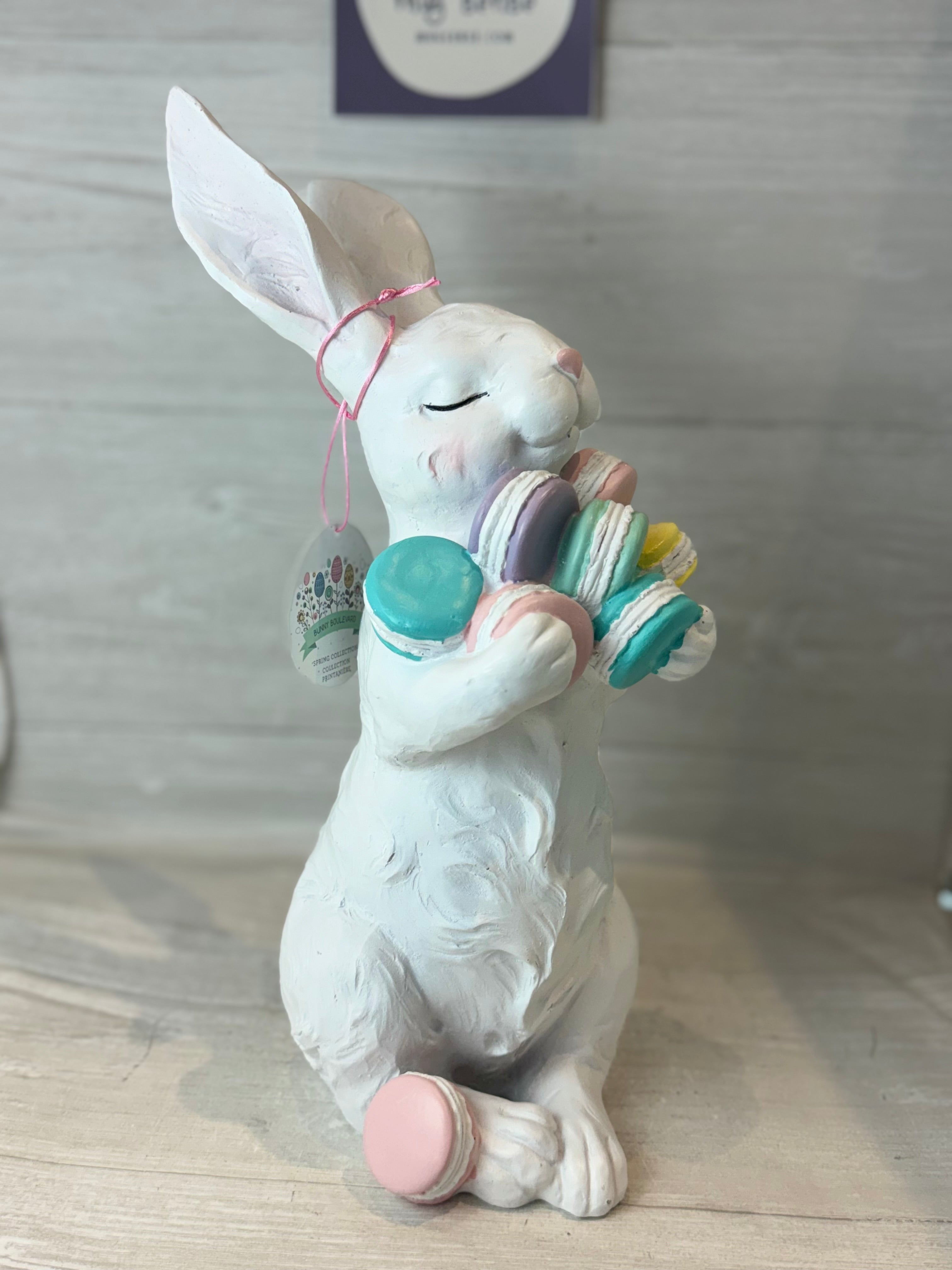 Pastel Macaroon Bunny Easter Figurine hot