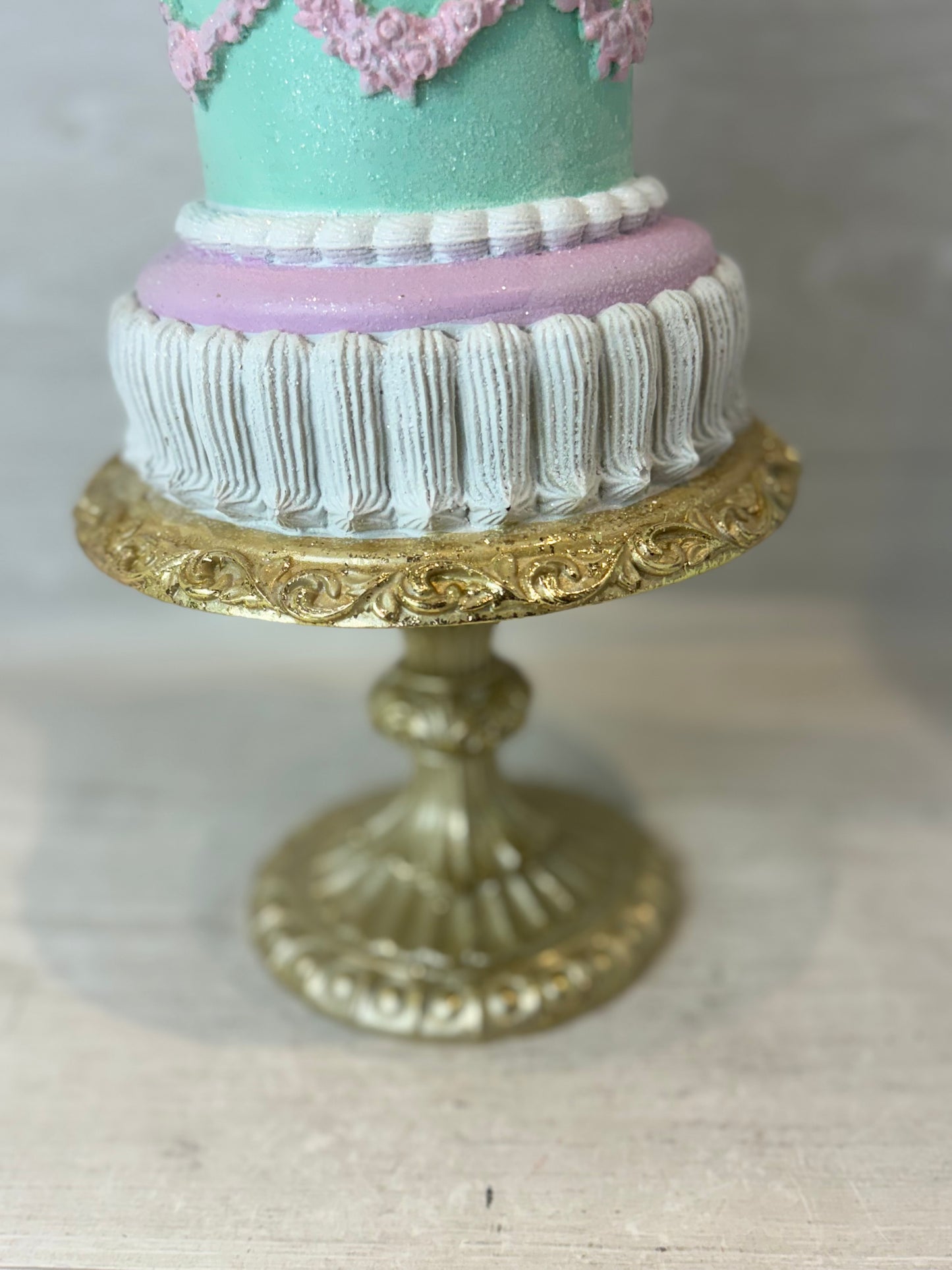 Cupcakes & Cashmere Easter Bunny Tiered Cake On Pedestal