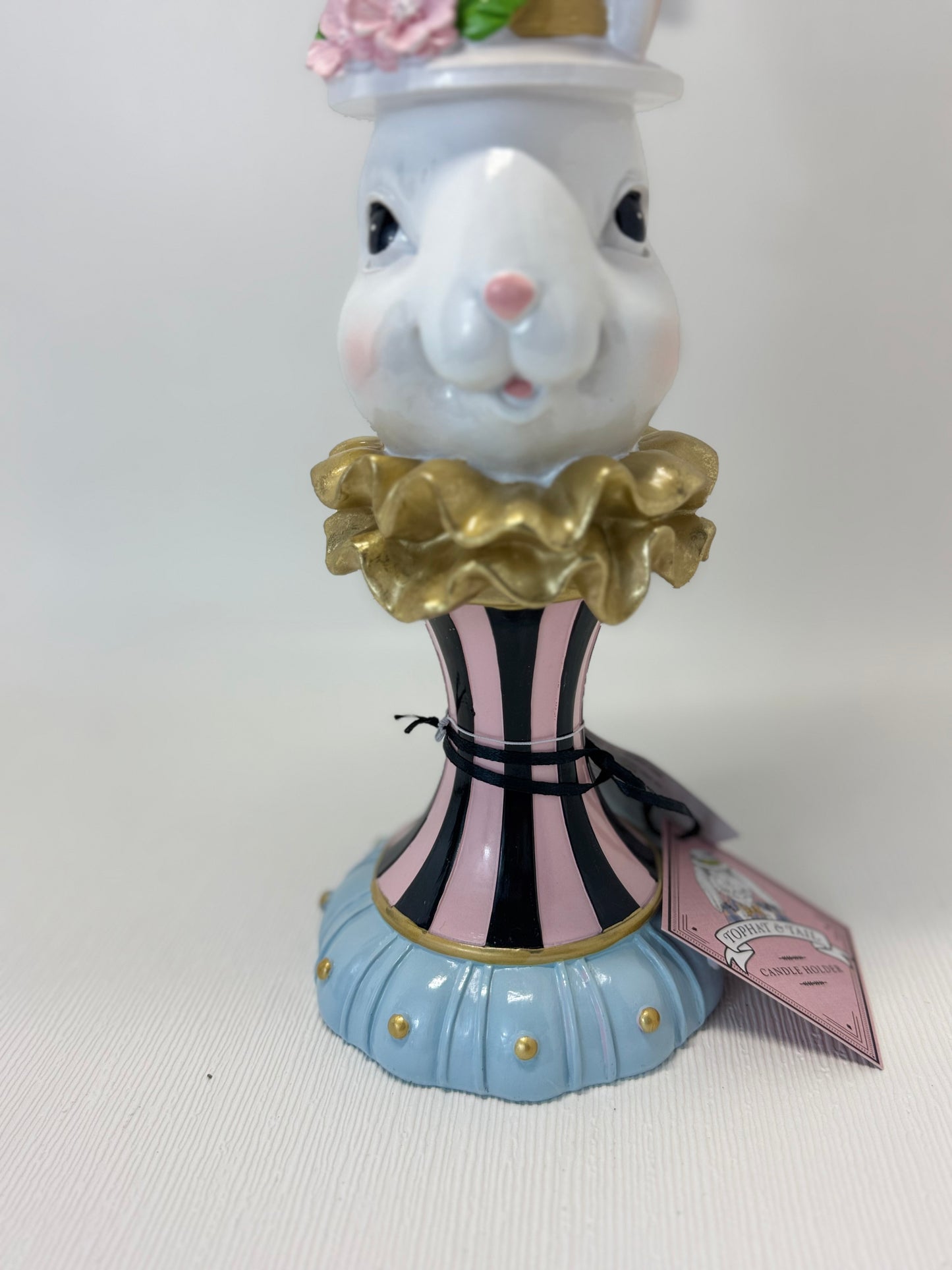 Tophat & Tail Bunny Candle Holder (Pink)