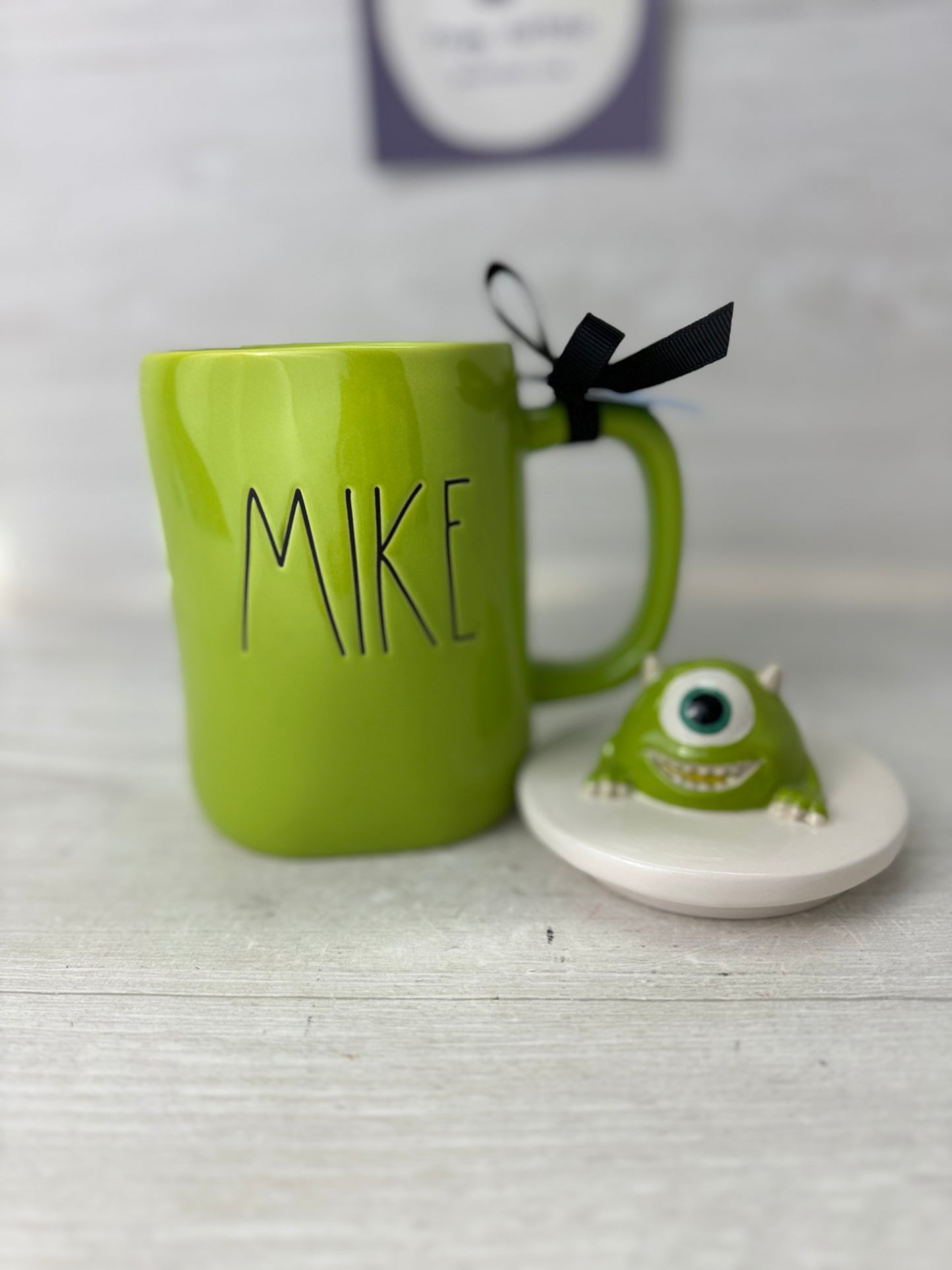 Rae Dunn Monsters Inc Mike Topper Mug